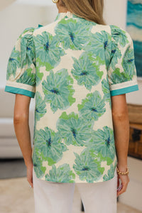 NURSING COLLECTION: Style Statement Blue Floral Blouse