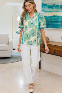 NURSING COLLECTION: Style Statement Blue Floral Blouse