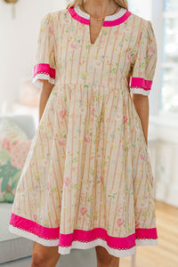 NURSING COLLECTION: The Pretty Essential Yellow Floral Babydoll Dress