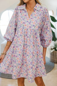 NURSING COLLECTION: Gracefully Yours Lavender Floral Dress