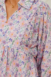 NURSING COLLECTION: Gracefully Yours Lavender Floral Dress