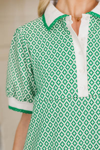 NURSING COLLECTION: The Days Ahead Green Textured Dress