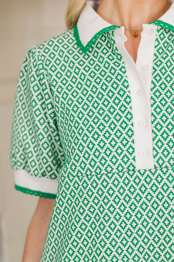 NURSING COLLECTION: The Days Ahead Green Textured Dress