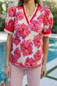 Style Statement Pink Floral Blouse
