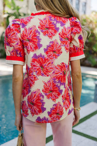 Style Statement Pink Floral Blouse