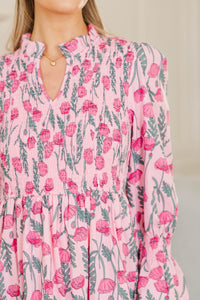 NURSING COLLECTION: Worn On Repeat Pink Floral Midi Dress
