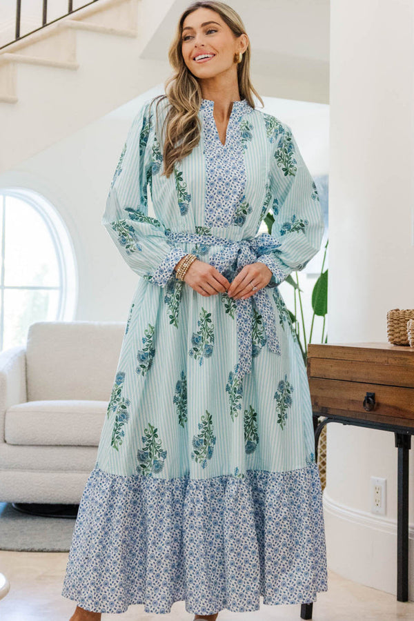 NURSING COLLECTION: Came To Play Blue Medallion Maxi Dress Shop the Mint NURSING COLLECTION: Came To Play Blue Medallion Maxi Dress Shop the Mint