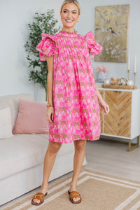 NURSING COLLECTION: Enough Said Fuchsia Leopard Dress
