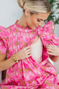 NURSING COLLECTION: Enough Said Fuchsia Leopard Dress