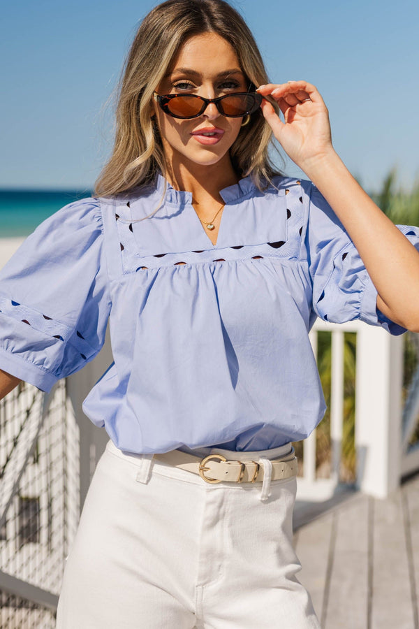 Stars In Our Eyes Blue Blouse