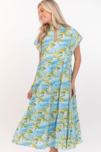 In Your Dreams Blue Toile Midi Dress