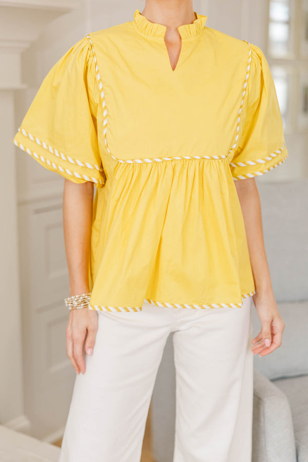 NURSING COLLECTION: Feels Like Home Again Yellow Blouse