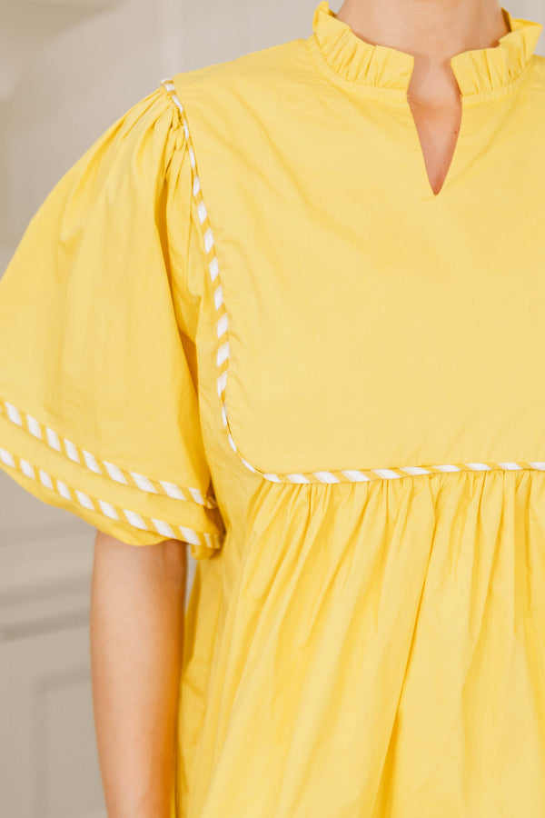 NURSING COLLECTION: Feels Like Home Again Yellow Blouse