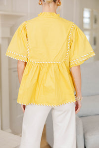NURSING COLLECTION: Feels Like Home Again Yellow Blouse