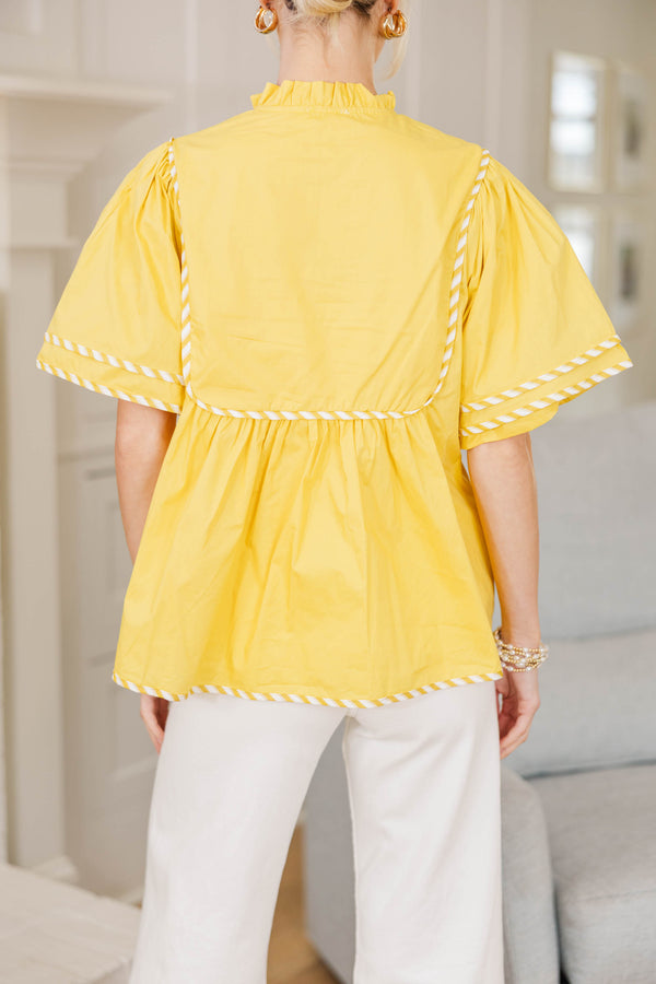 NURSING COLLECTION: Feels Like Home Again Yellow Blouse