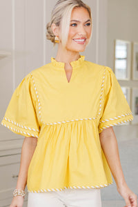 NURSING COLLECTION: Feels Like Home Again Yellow Blouse