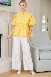 NURSING COLLECTION: Feels Like Home Again Yellow Blouse