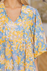 NURSING COLLECTION: Simply Lovely Blue Floral Blouse