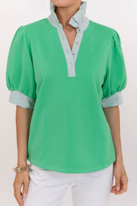 Almost Too Perfect Green Blouse