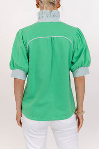 Almost Too Perfect Green Blouse