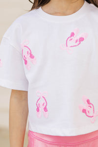 Girls: Fan Favorite Fun Pink Ballet Sequin Top