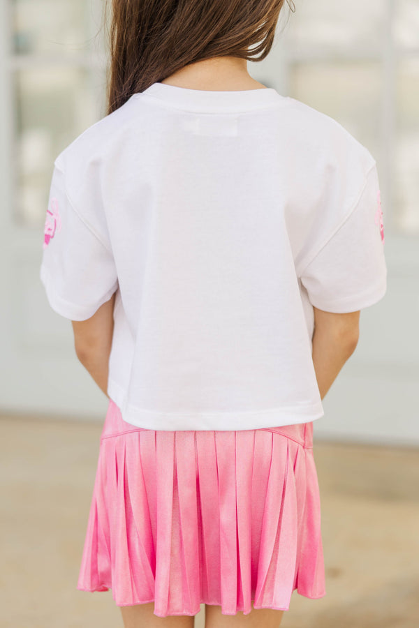 Girls: Fan Favorite Fun Pink Ballet Sequin Top