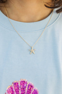 Girls: Stars Over the Boardwalk Gold Starfish Necklace