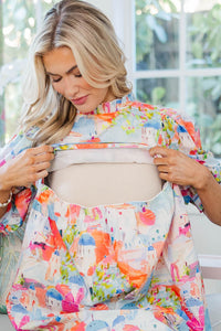 NURSING COLLECTION: Straight From A Storybook Pink Toile Dress