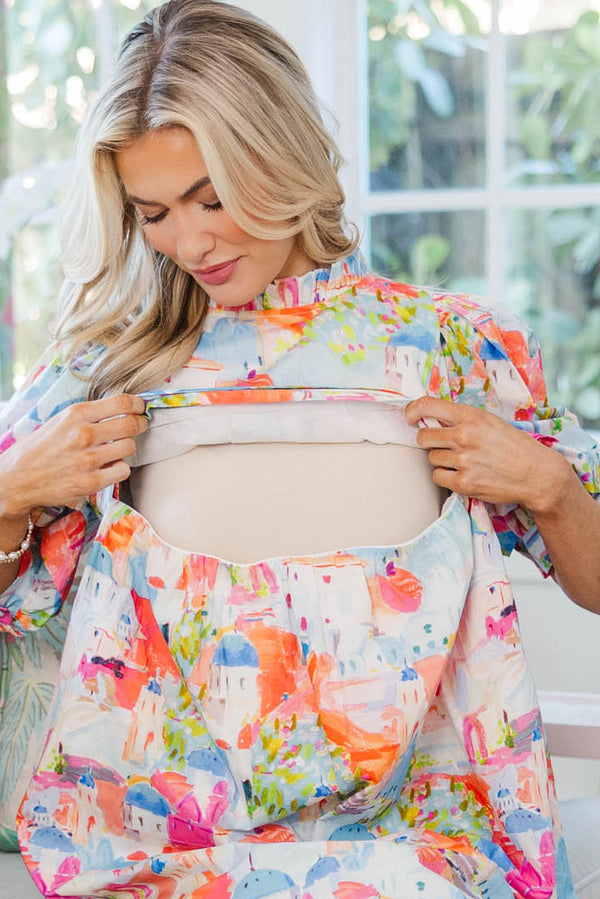 NURSING COLLECTION: Straight From A Storybook Pink Toile Dress