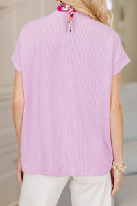 NURSING COLLECTION: Catch On Lavender Ribbed Top