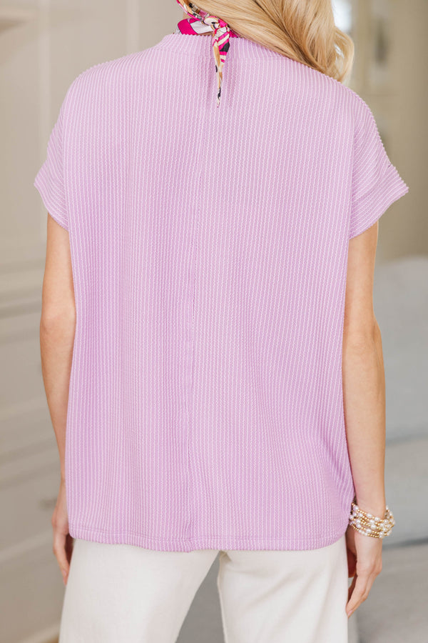 NURSING COLLECTION: Catch On Lavender Ribbed Top