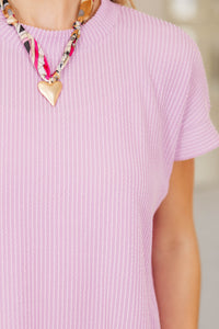NURSING COLLECTION: Catch On Lavender Ribbed Top
