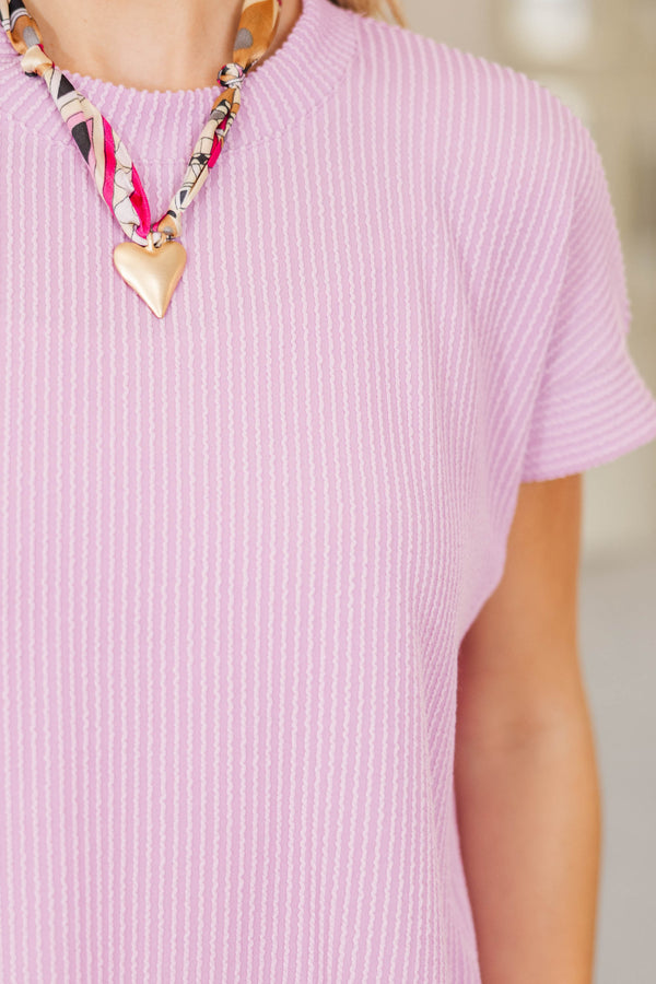 NURSING COLLECTION: Catch On Lavender Ribbed Top