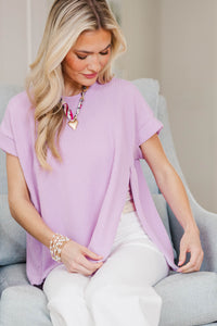 NURSING COLLECTION: Catch On Lavender Ribbed Top