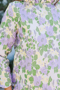 This Is It Lavender Floral Blouse