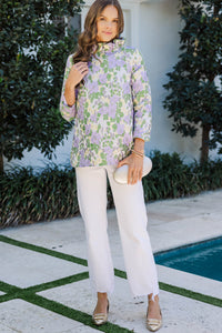 This Is It Lavender Floral Blouse