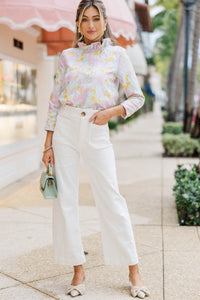 This Is It Light Pink Floral Blouse