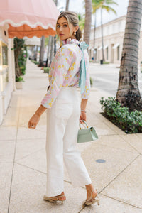 This Is It Light Pink Floral Blouse