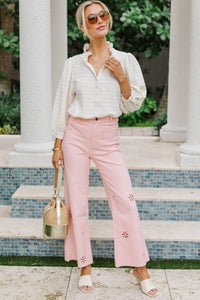 It's Up To You Cream Textured Blouse