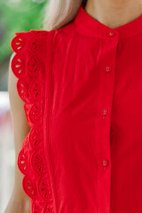 Meant For These Days Red Eyelet Trim Set