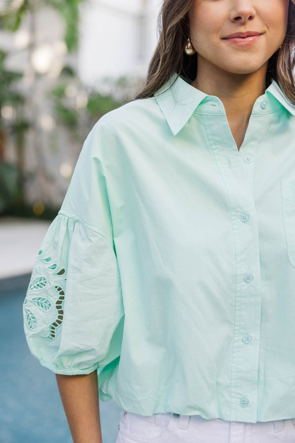 Pastel Promise Mint Blouse
