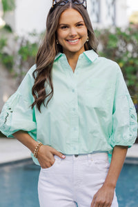 Pastel Promise Mint Blouse