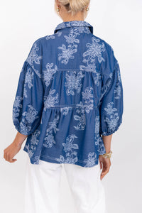 You’ll Reach For This Blue Floral Blouse