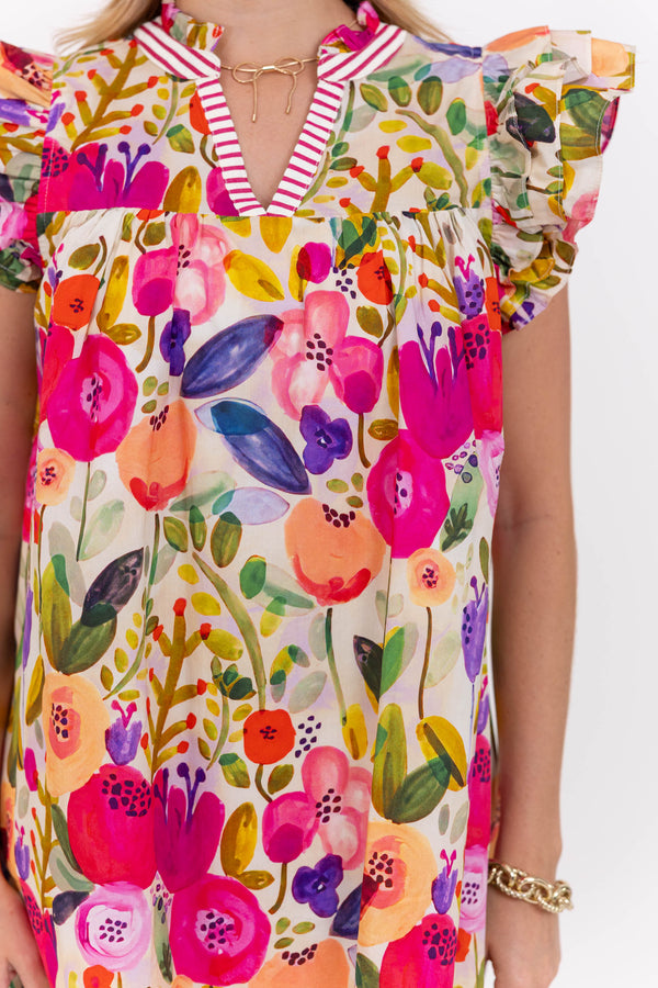 Trust The Fit Fuchsia Floral Dress