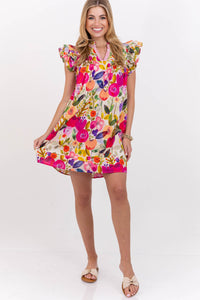 Trust The Fit Fuchsia Floral Dress