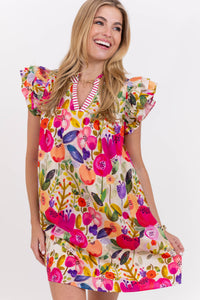 Trust The Fit Fuchsia Floral Dress