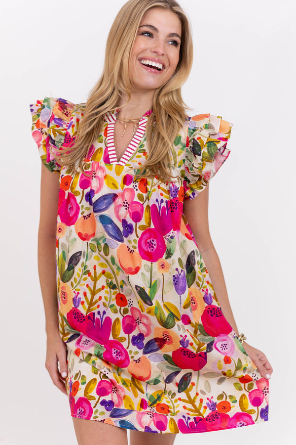 Trust The Fit Fuchsia Floral Dress