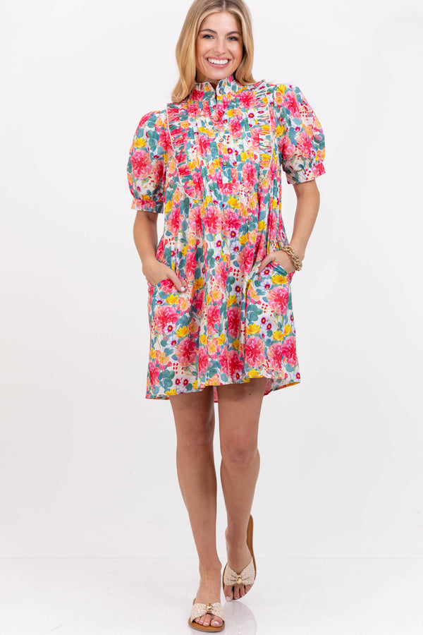 Easy To Style Coral Floral Dress