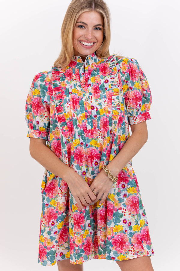 Easy To Style Coral Floral Dress