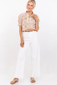 This One’s A Keeper Blush Ditsy Floral Blouse